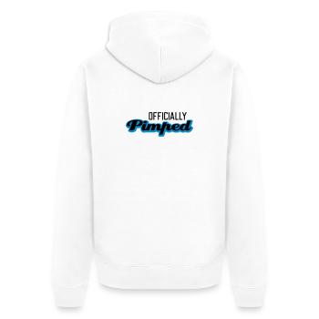 Officially Pimped - Unisex Premium Bio Zip Hoodie - Weiß - Hinten - Thijin (182cm)