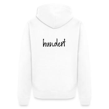 100 hundert Jubiläum Jahrestag Geburtstag Geschenk - Unisex Premium Bio Zip Hoodie - Weiß - Hinten - Thijin (182cm)