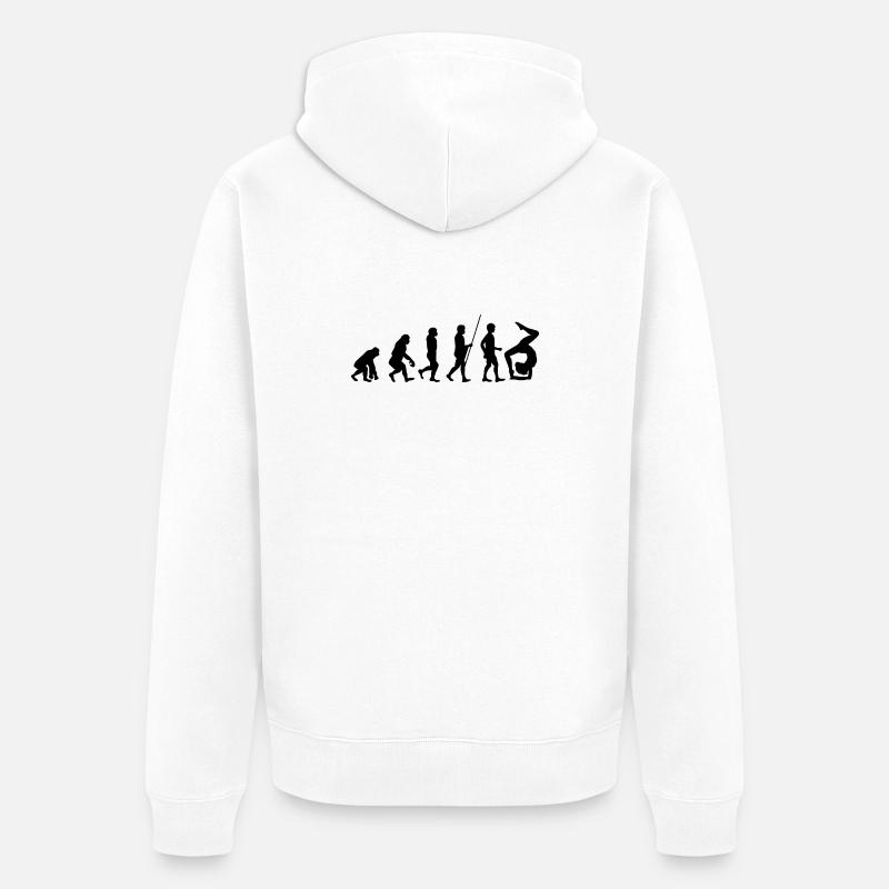 Gymnaste Turner Evolution le gymnaste - Veste à capuche bio Premium Unisexe - blanc