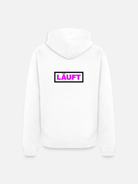 Läuft - Unisex Premium Bio Zip Hoodie - Weiß