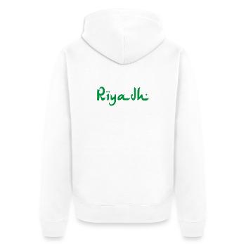 Riyadh - Unisex Premium Bio Zip Hoodie - Weiß - Hinten - Thijin (182cm)