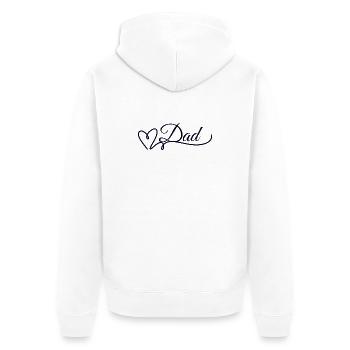 Dad - Veste à capuche bio Premium Unisexe - blanc - Dos - Thijin (182cm)
