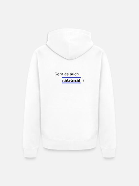 Rational - Unisex Premium Bio Zip Hoodie - Weiß