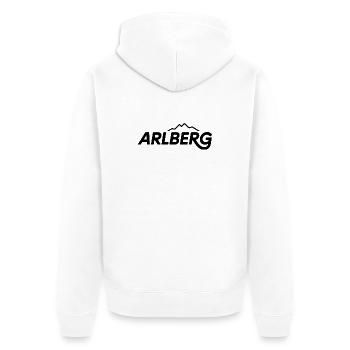 Arlberg - Souvenir Design - Unisex Premium Bio Zip Hoodie - Weiß - Hinten - Thijin (182cm)