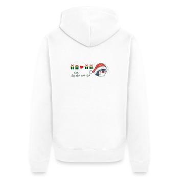 Grandma loves you very much Christmas - Unisex Premium Organic Zip Hoodie - white - Back - Thijin (182cm)