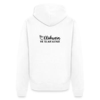 Mulled Wine Mug Saying Christmas - Unisex Premium Organic Zip Hoodie - white - Back - Thijin (182cm)