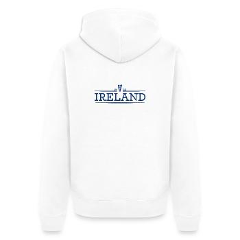Irlande - Irlande - Irlandais - Irlandais - Harpe - Veste à capuche bio Premium Unisexe - blanc - Dos - Thijin (182cm)