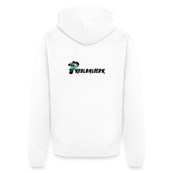 Texte de résolution de problèmes - Veste à capuche bio Premium Unisexe - blanc - Dos - Thijin (182cm)