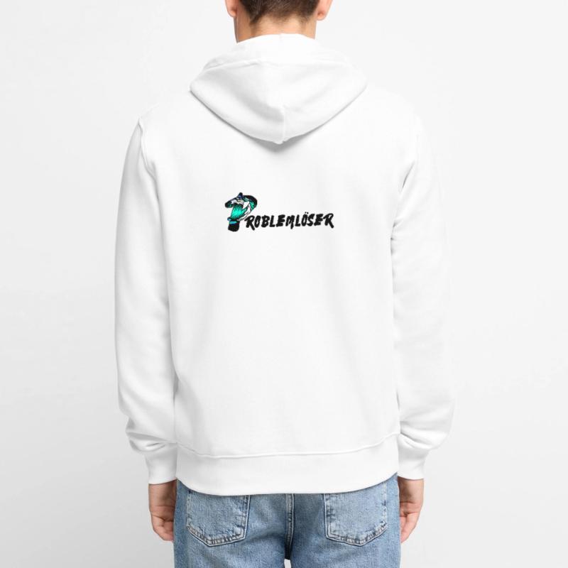 Problem solver text Unisex Premium Organic Zip Hoodie
