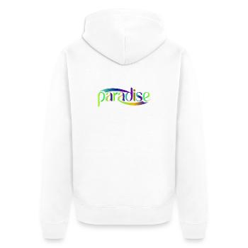Conception du scénario Paradise Rainbow - Veste à capuche bio Premium Unisexe - blanc - Dos - Thijin (182cm)