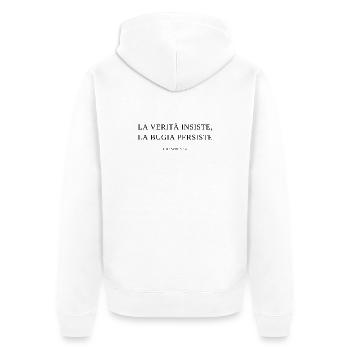 la_verita_insiste_la_bugia_persiste - Veste à capuche bio Premium Unisexe - blanc - Dos - Thijin (182cm)