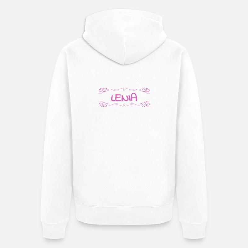 Cadeau pour Lenia - Veste à capuche bio Premium Unisexe - blanc