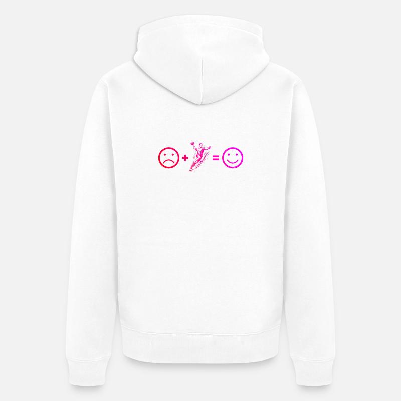 Déclaration pour tout le handball masculin - Veste à capuche bio Premium Unisexe - blanc