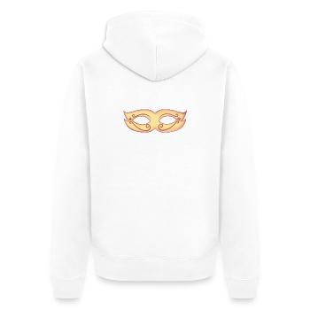 Golden Masks Aesthetics - Unisex Premium Organic Zip Hoodie - white - Back - Thijin (182cm)