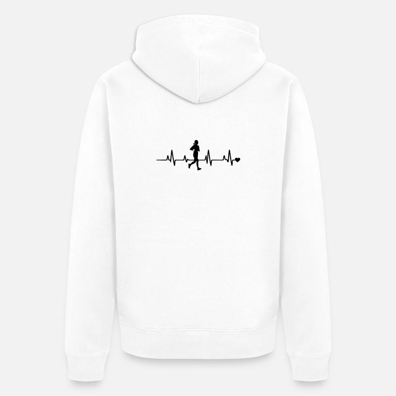 Faire du jogging - Veste à capuche bio Premium Unisexe - blanc