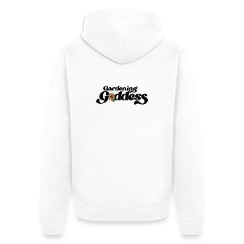 Aquarell-Gänseblüte - Unisex Premium Bio Zip Hoodie - Weiß - Hinten - Thijin (182cm)