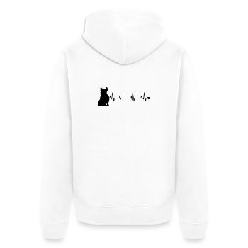 Chien - Veste à capuche bio Premium Unisexe - blanc - Dos - Thijin (182cm)