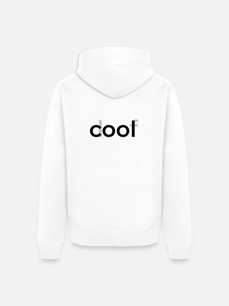cool doof - Unisex Premium Bio Zip Hoodie - Weiß