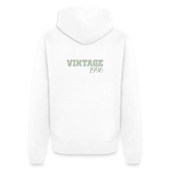 30 ans 1996 Vintage Retro Cadeau Anniversaire - Veste à capuche bio Premium Unisexe - blanc - Dos - Thijin (182cm)