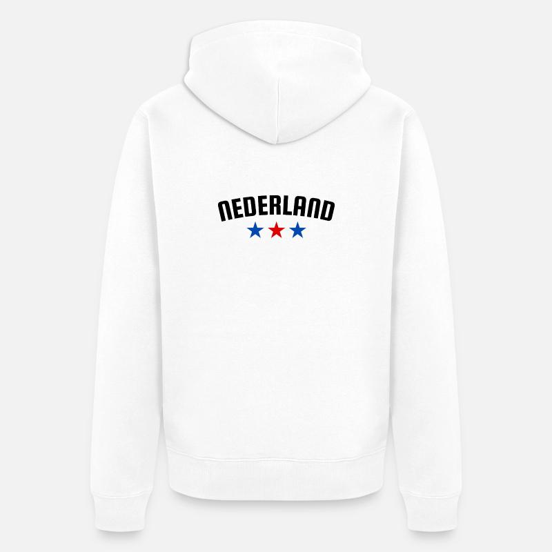 Design 3 étoiles aux Pays-Bas - Veste à capuche bio Premium Unisexe - blanc