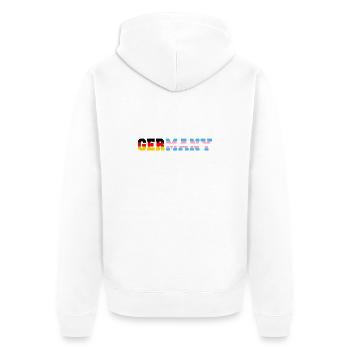 Germany Trans - Unisex Premium Organic Zip Hoodie - white - Back - Thijin (182cm)