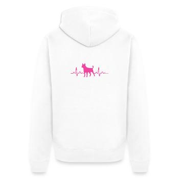 Staffordshire Bull Terrier - Veste à capuche bio Premium Unisexe - blanc - Dos - Thijin (182cm)