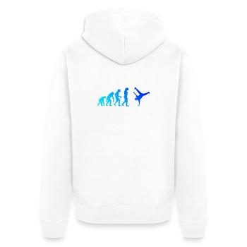 Idée cadeau pour un danseur hip-hop avec Breaking - Veste à capuche bio Premium Unisexe - blanc - Dos - Thijin (182cm)