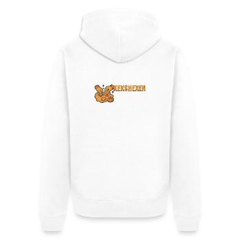 Kekshexen. – Humorvolle Halloween-Keks Motiv. - Unisex Premium Bio Zip Hoodie - Weiß - Hinten - Thijin (182cm)