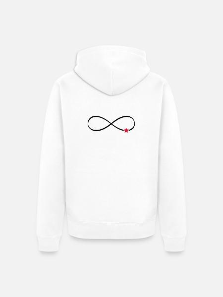Star infinity symbol infinity sign - Unisex Premium Organic Zip Hoodie - white