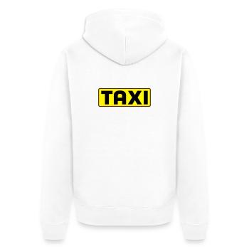 taxi - Veste à capuche bio Premium Unisexe - blanc - Dos - Thijin (182cm)