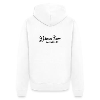 Dream Team Member - Veste à capuche bio Premium Unisexe - blanc - Dos - Thijin (182cm)