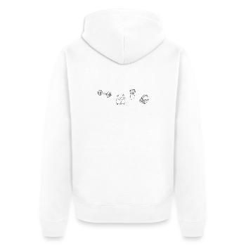 Accessoires de sport de fitness - noir - Veste à capuche bio Premium Unisexe - blanc - Dos - Thijin (182cm)