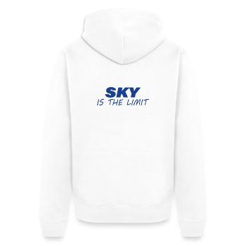 IL N’Y A PAS DE LIMITE - Veste à capuche bio Premium Unisexe - blanc - Dos - Thijin (182cm)