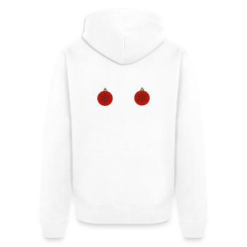 Christmas baubles - Unisex Premium Organic Zip Hoodie - white - Back - Thijin (182cm)
