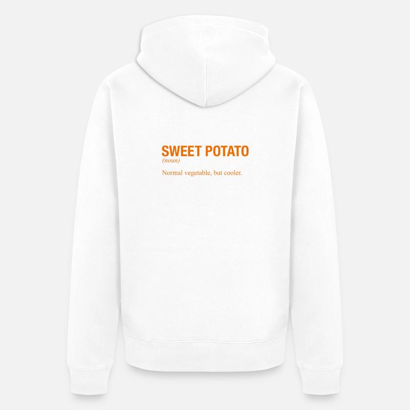 PATATE DOUCE - Veste à capuche bio Premium Unisexe - blanc