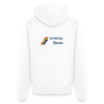 I am what I am - Unisex Premium Organic Zip Hoodie - white - Back - Thijin (182cm)
