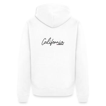 Motif abstrait de paysage naturel - Veste à capuche bio Premium Unisexe - blanc - Dos - Thijin (182cm)