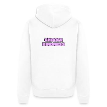 Choose Kindness   - Unisex Premium Organic Zip Hoodie - white - Back - Thijin (182cm)