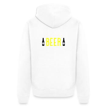 Beer - Unisex Premium Organic Zip Hoodie - white - Back - Thijin (182cm)