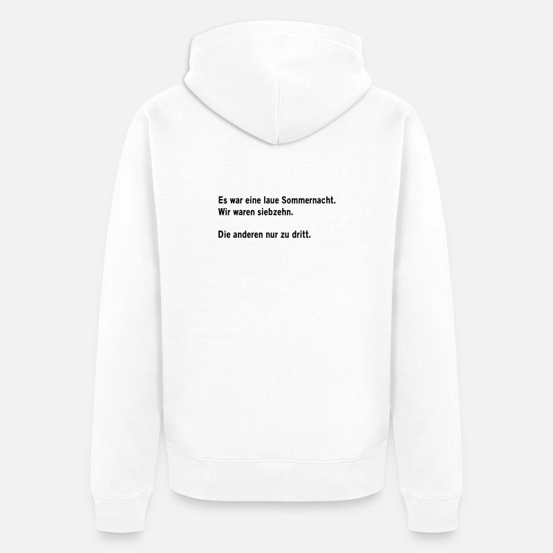 Nuit d’été douce - Veste à capuche bio Premium Unisexe - blanc