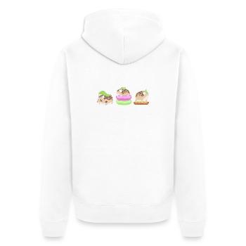 Frog - Unisex Premium Organic Zip Hoodie - white - Back - Thijin (182cm)