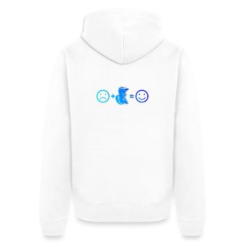 Une inspiration sympa du motocross - Veste à capuche bio Premium Unisexe - blanc - Dos - Thijin (182cm)