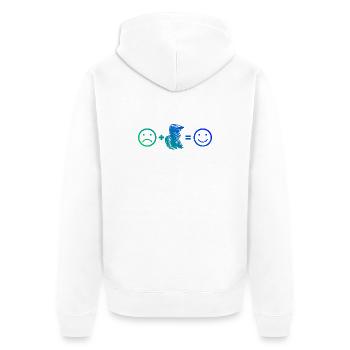 Motif minimaliste du motocross - Veste à capuche bio Premium Unisexe - blanc - Dos - Thijin (182cm)