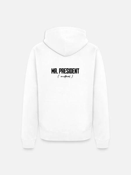 Mr President Unofficial - Unisex Premium Bio Zip Hoodie - Weiß