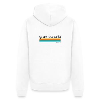 Gran Canaria - Spain - Spanien - Espana - Kanaren - Unisex Premium Bio Zip Hoodie - Weiß - Hinten - Thijin (182cm)