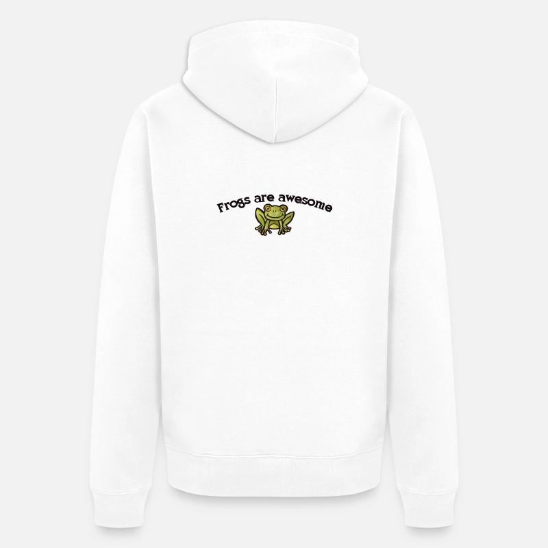 Frösche sind großartig grafisch - Unisex Premium Bio Zip Hoodie - Weiß