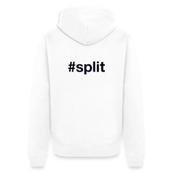 Split Hrvatska Croatia Kroatien Hashtag - Unisex Premium Bio Zip Hoodie - Weiß - Hinten - Thijin (182cm)