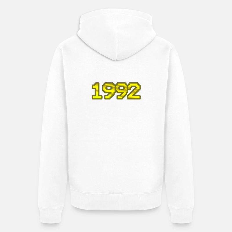 1992 - Veste à capuche bio Premium Unisexe - blanc