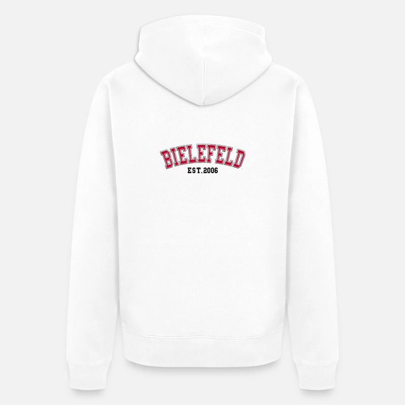 Bielefeld Est. 2006 - Unisex Premium Bio Zip Hoodie - Weiß