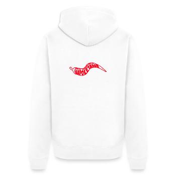 Napoli Pepper Typo-Art - Unisex Premium Organic Zip Hoodie - white - Back - Thijin (182cm)
